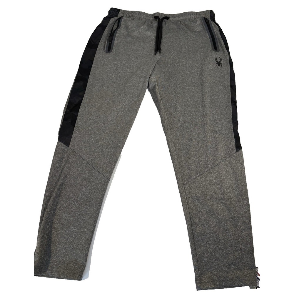 SPYDER Men's L GRAY ProW B ZIP Pockets ACTIVE Stretch JOGGERS Never Worn